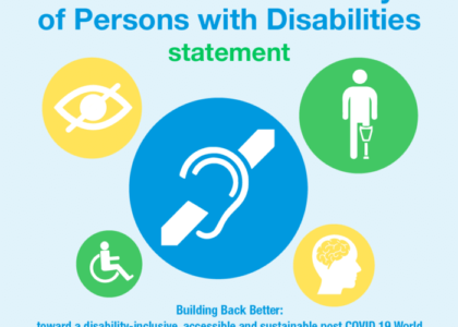 Statement to International Day of Disabilities