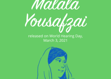 Malala stands in for Hearing Care